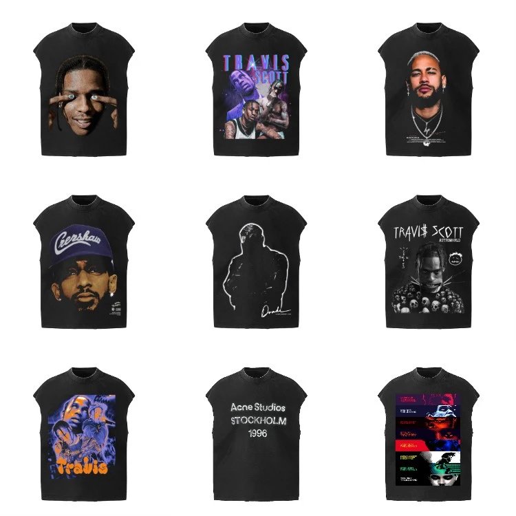 Travis Scott x Acne Studios Sleeveless Graphic T-Shirts