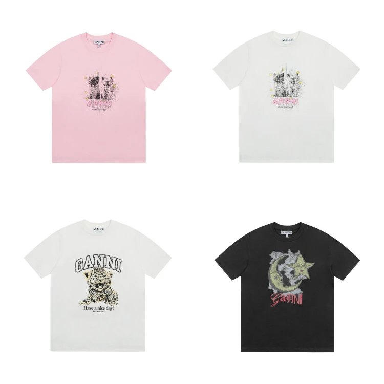 GANNI Graphic Print T-Shirt